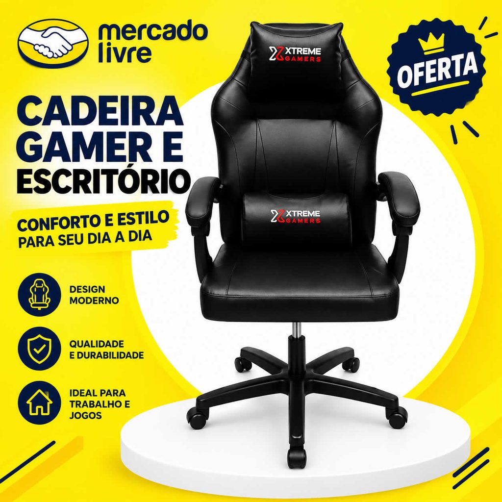 Cadeira Gamer e Escritório no Mercado Livre