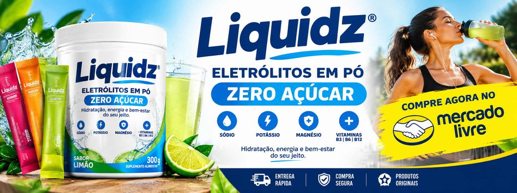 Liquidz® Eletrólitos Em Pó Zero Açúcar no Mercado Livre
