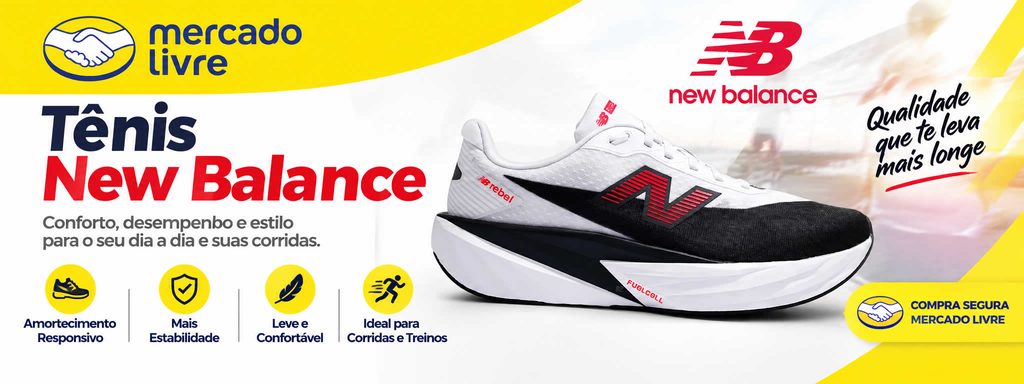 Comprar Tênis New Balance Mercado Livre - Tênis de corrida New Balance FuelCell Rebel v5 masculino chama atenção entre corredores